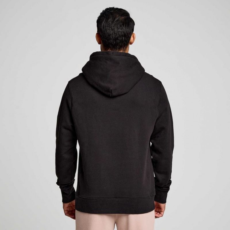 Black Saucony Recovery Men's Hoodie | EGYPT CXATRZ