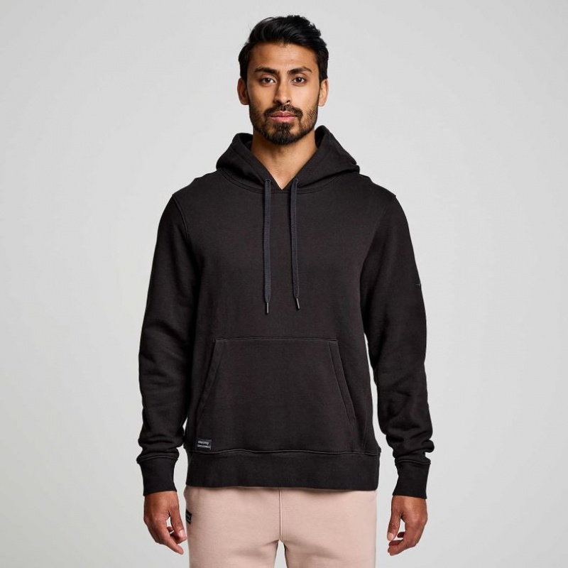 Black Saucony Recovery Men\'s Hoodie | EGYPT CXATRZ