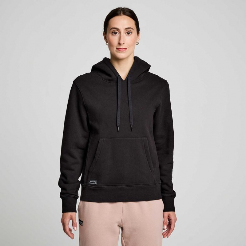 Black Saucony Recovery Women\'s Hoodie | EGYPT WANXOC