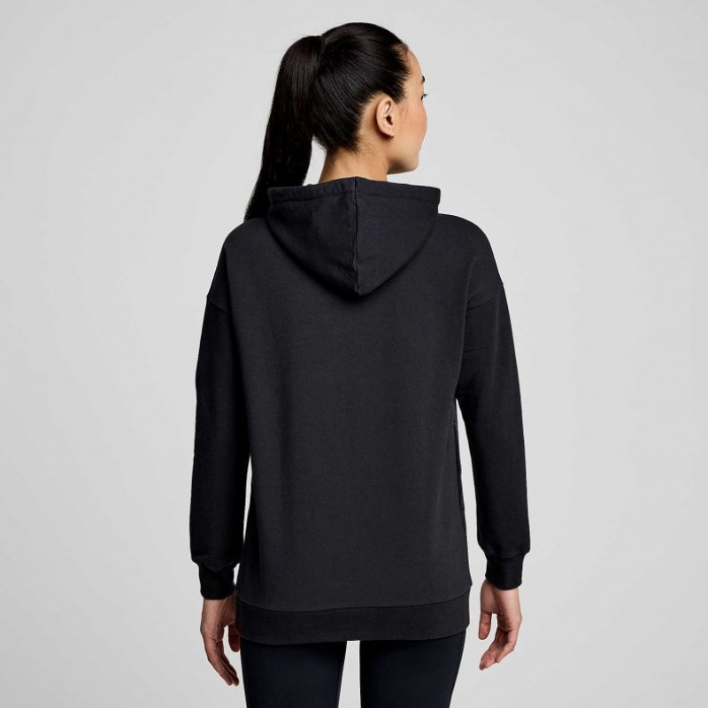 Black Saucony Recovery Zip Tunic Women's Hoodie | EGYPT ZHGAMU