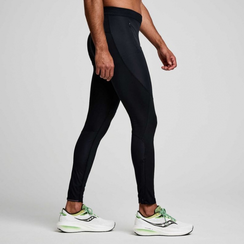 Black Saucony Runshield Men's Tight | EGYPT UJIPZV