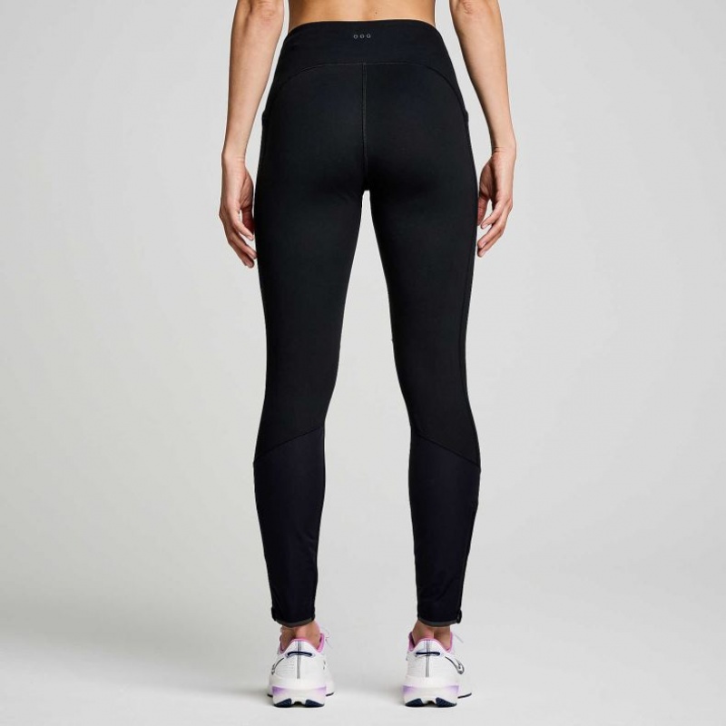 Black Saucony Runshield Women's Tight | EGYPT UIJMEO