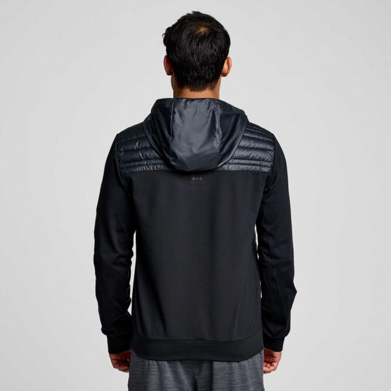 Black Saucony Solstice Oysterpuff Men's Hoodie | EGYPT FACSMR