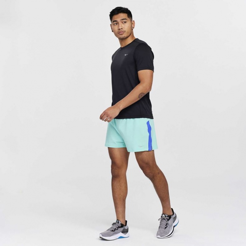 Black Saucony Stopwatch Short Sleeve Men's T-Shirt | EGYPT HAERXC