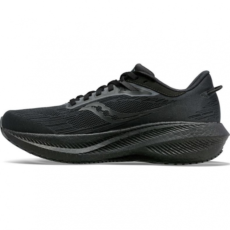 Black Saucony Triumph 21 Men's Running Shoes | EGYPT LYZSPA