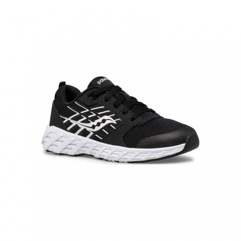 Black Saucony Wind 2.0 Lace Big Kids' Sneakers | EGYPT SGZPKT