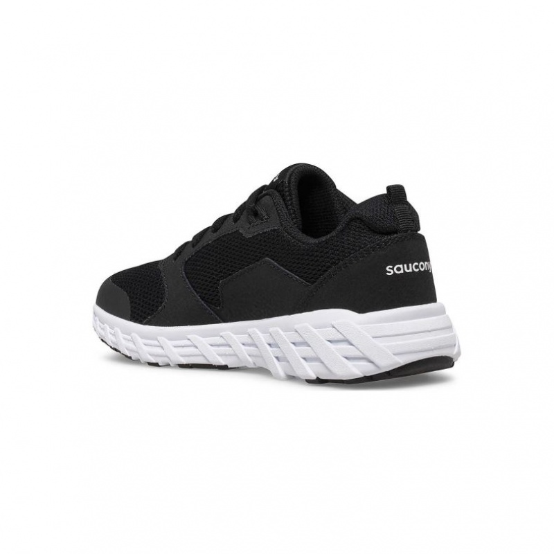 Black Saucony Wind 2.0 Lace Big Kids' Sneakers | EGYPT SGZPKT