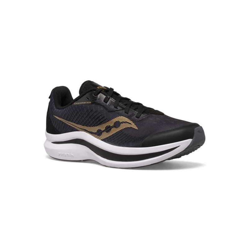 Black / Gold Saucony Endorphin KDZ Big Kids' Sneakers | EGYPT CRAUBN