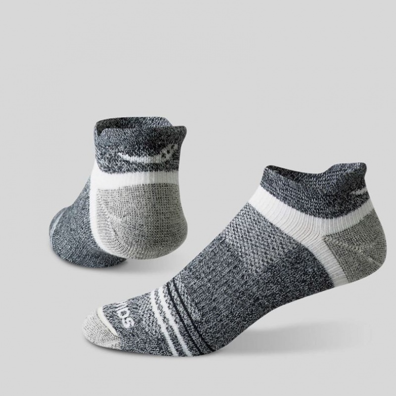 Black / Grey Saucony Inferno Merino Wool Blend No Show 3-Pack Men's Socks | EGYPT YFAXRC