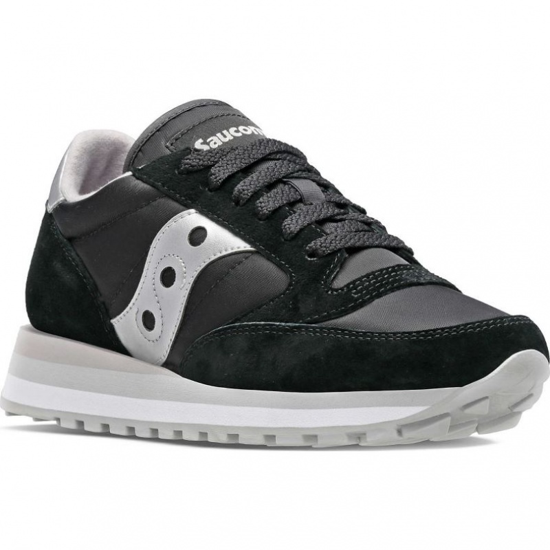 Black / Silver Saucony Jazz Triple Women's Sneakers | EGYPT GXRUAM