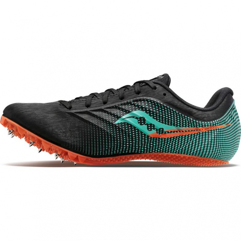 Black / Turquoise Saucony Spitfire 5 Men's Spikes | EGYPT TRXKVP