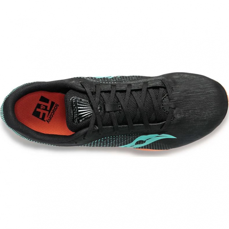 Black / Turquoise Saucony Spitfire 5 Men's Spikes | EGYPT TRXKVP