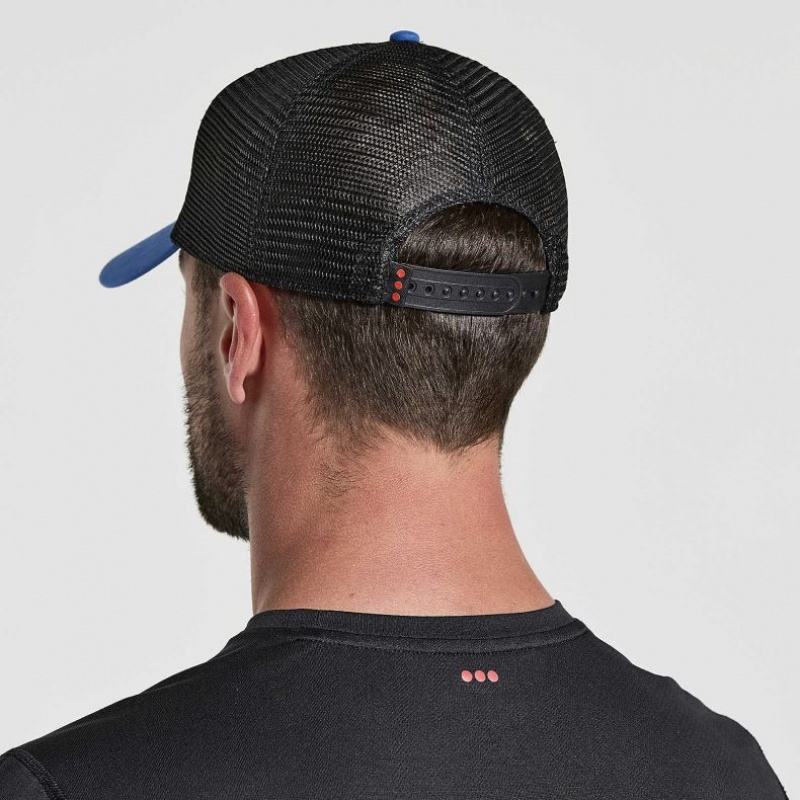 Blue Saucony Adjustable Snap Back Men's Trucker Hats | EGYPT GYEROS