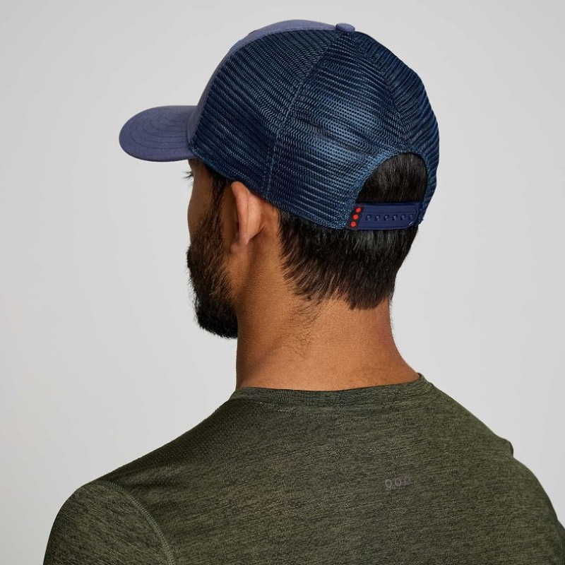 Blue Saucony Adjustable Snap Back Men's Trucker Hats | EGYPT RHXYBC