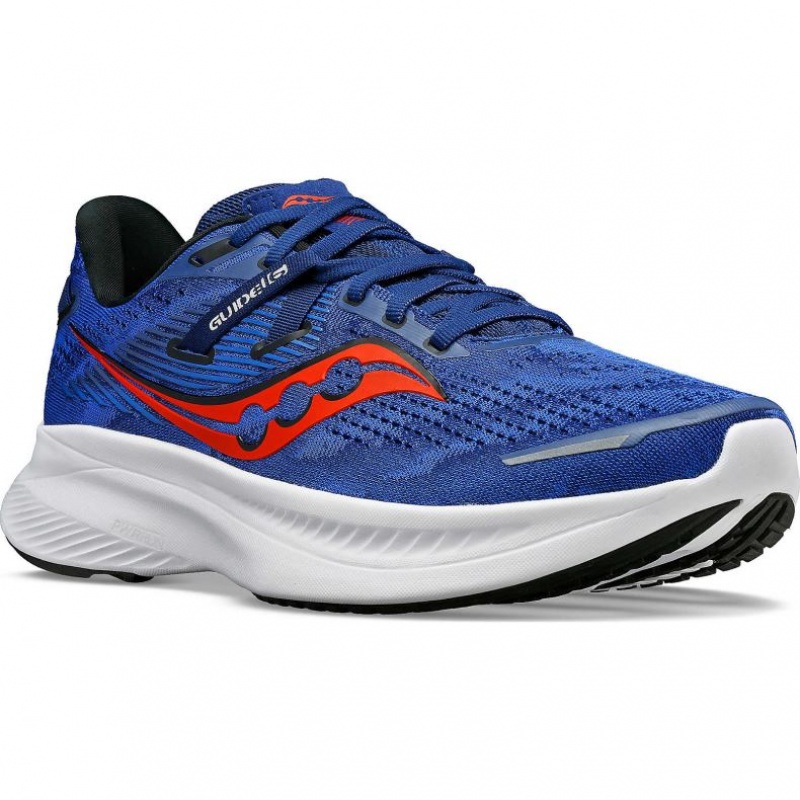 Blue Saucony Guide 16 Men's Running Shoes | EGYPT CSPEYN