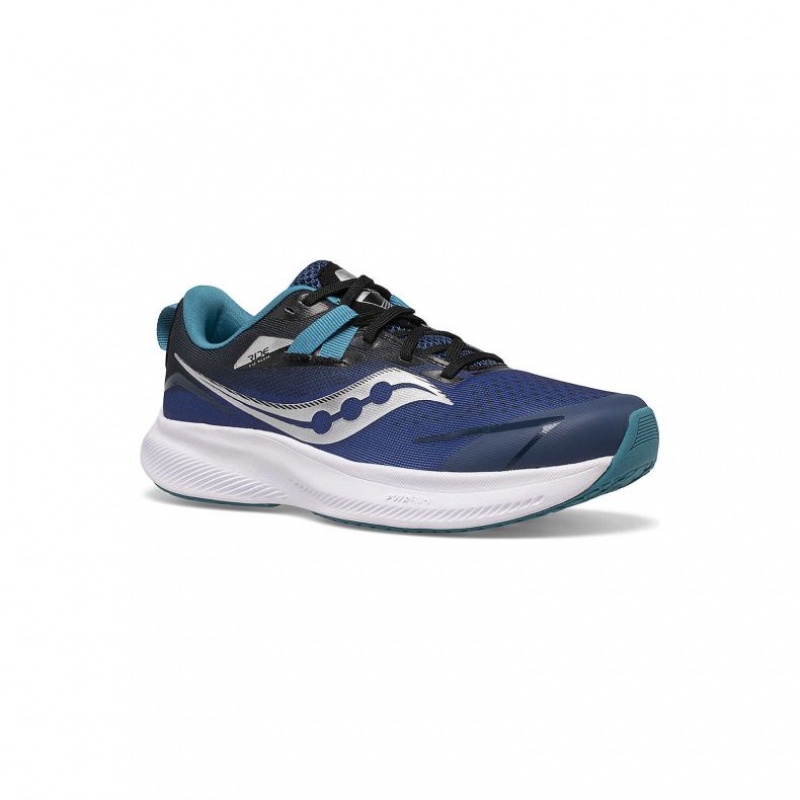 Blue Saucony Ride 15 Big Kids' Sneakers | EGYPT ZHNQDJ