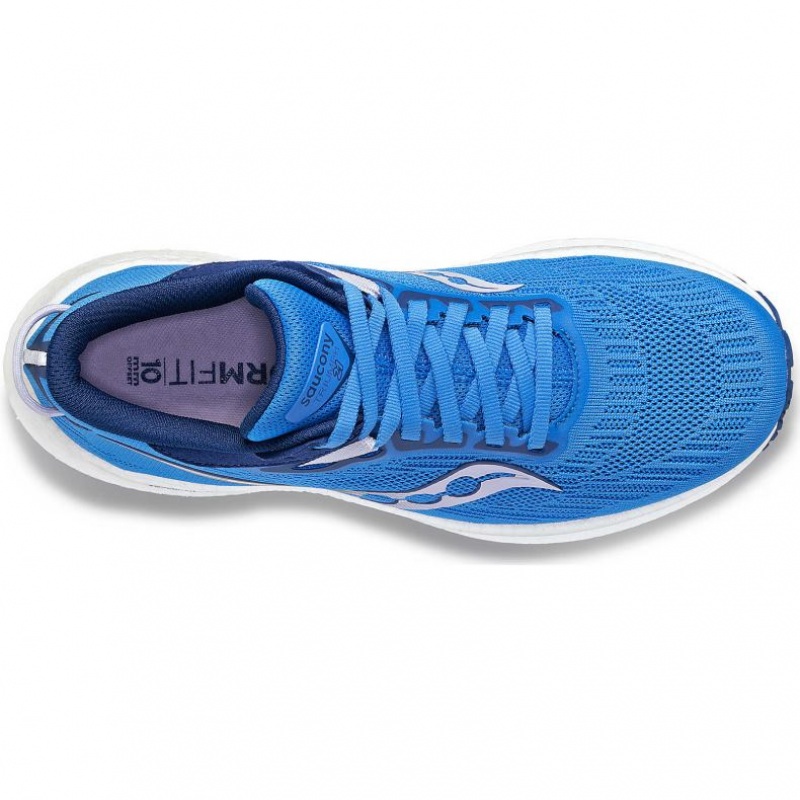 Blue Saucony Triumph 21 Women's Wide Running Shoes | EGYPT FEYRPQ