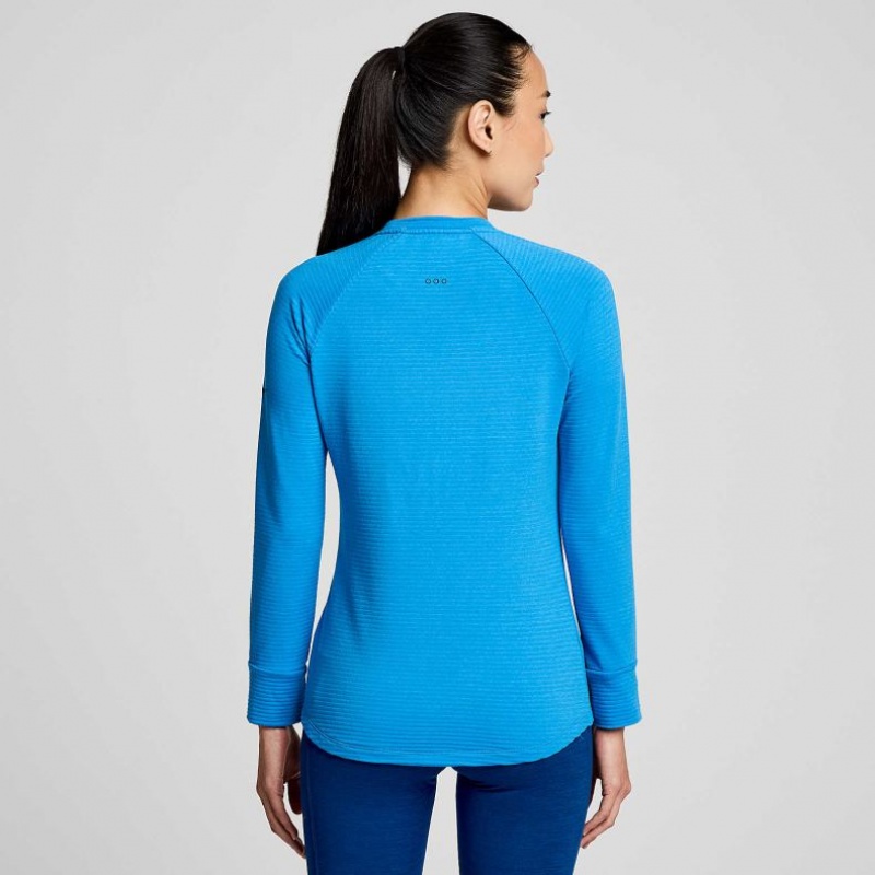 Blue Saucony Triumph 3D Crew Women's Sweatshirt | EGYPT GZSYRB