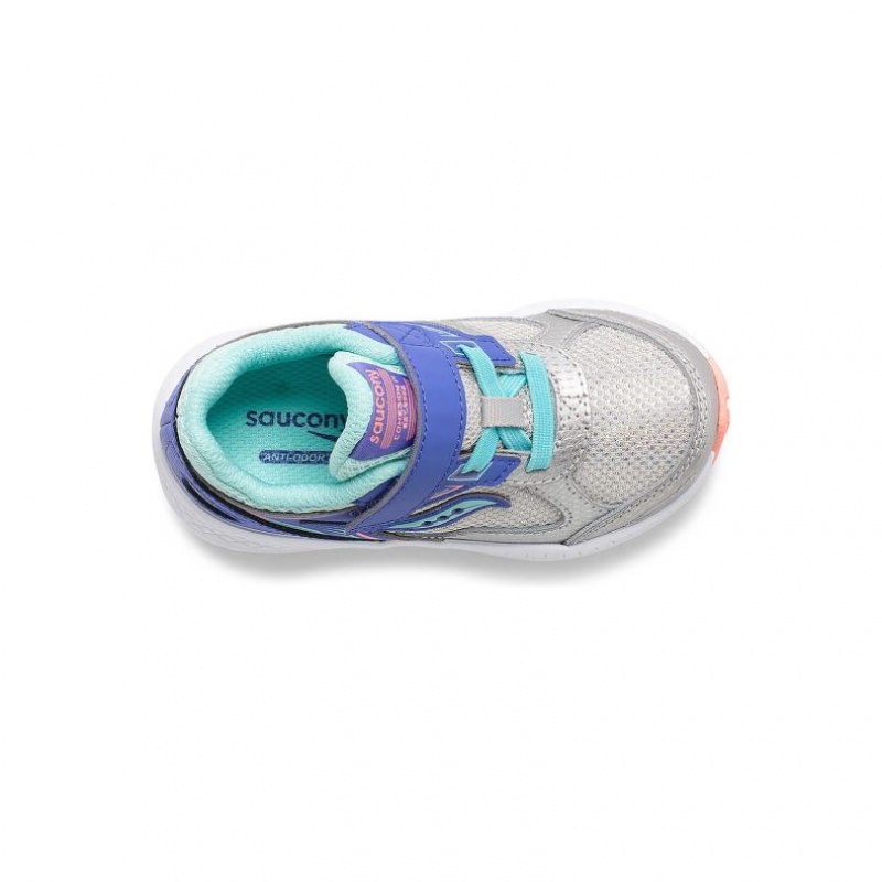 Blue / Silver Saucony Cohesion 14 A/C Jr. Little Kids' Sneakers | EGYPT JXDEVZ