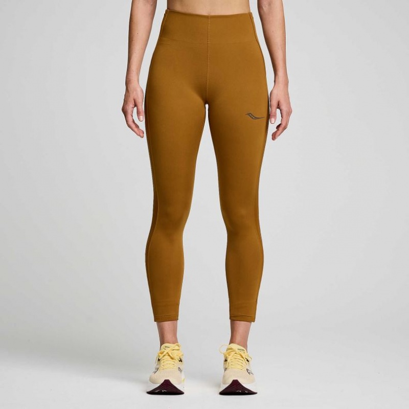 Brown Saucony Fortify Viz Women\'s Tight | EGYPT DRKLQZ