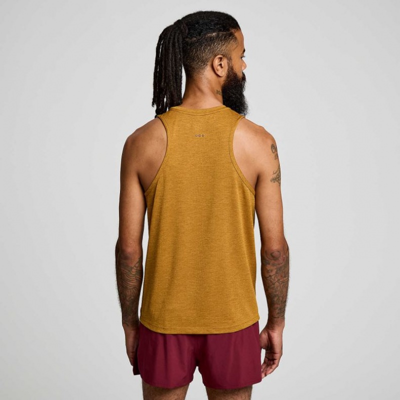 Brown Saucony Stopwatch Men's Singlet | EGYPT ASNVLP