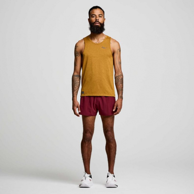 Brown Saucony Stopwatch Men's Singlet | EGYPT ASNVLP