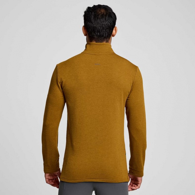 Brown Saucony Triumph 3D 1/2 Zip Men's Sweatshirt | EGYPT NXVKGB