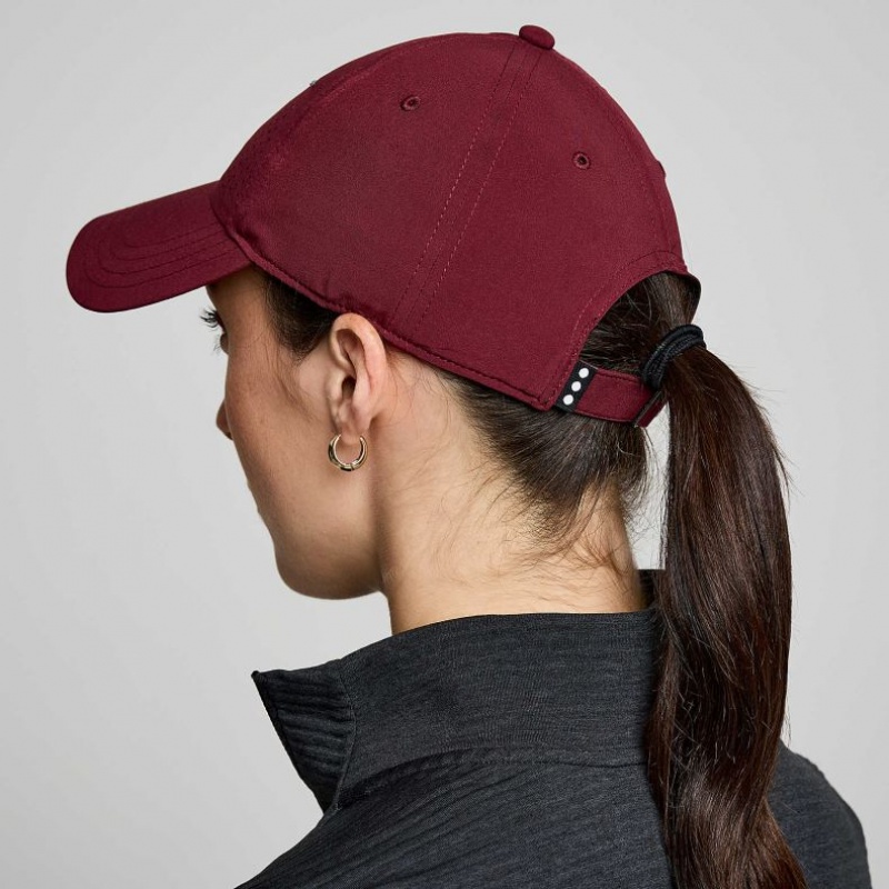 Burgundy Saucony Outpace Petite Women's Hat | EGYPT PRDJAT