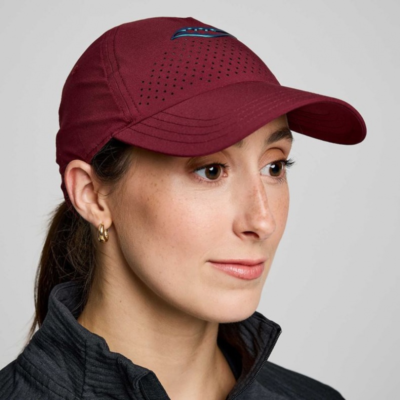 Burgundy Saucony Outpace Petite Women\'s Hat | EGYPT PRDJAT