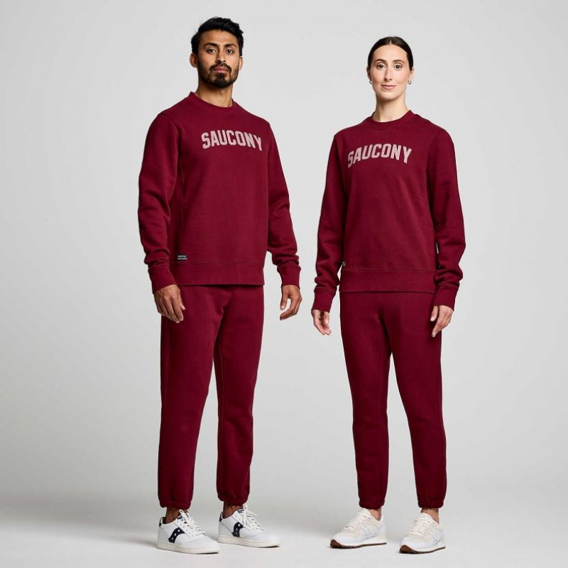 Burgundy Saucony Recovery Crew Women's Sweatshirt | EGYPT TESIVF