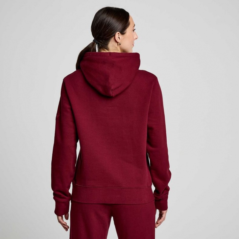 Burgundy Saucony Recovery Women's Hoodie | EGYPT EDLAJT