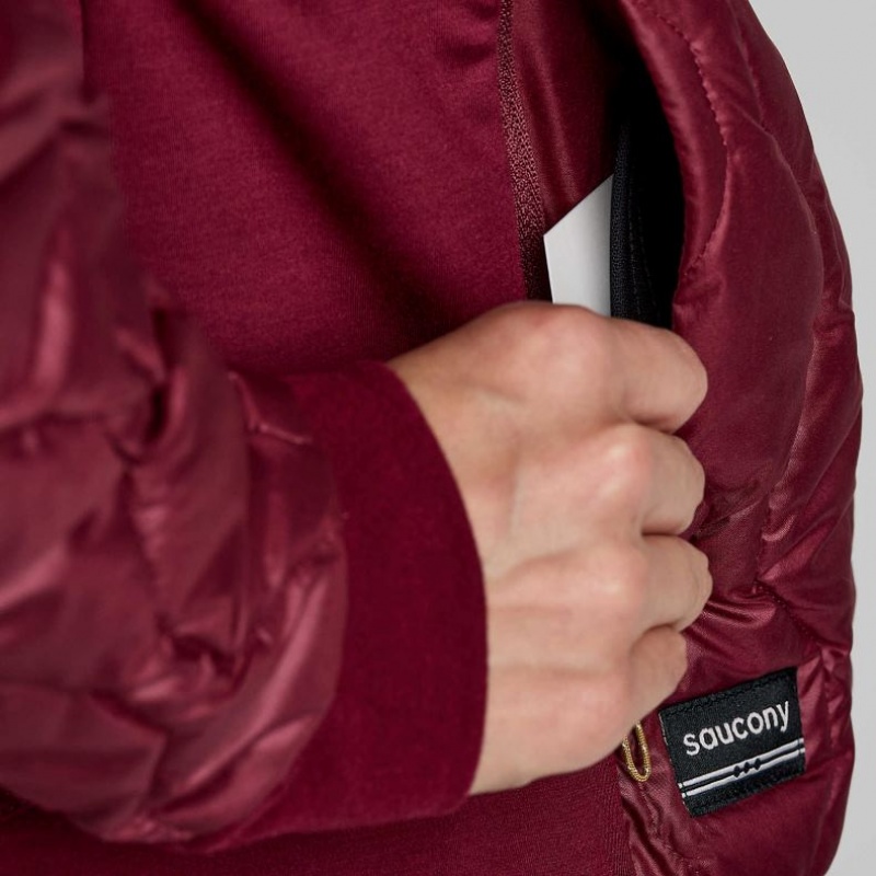 Burgundy Saucony Solstice Oysterpuff Women's Jacket | EGYPT LVPJMA