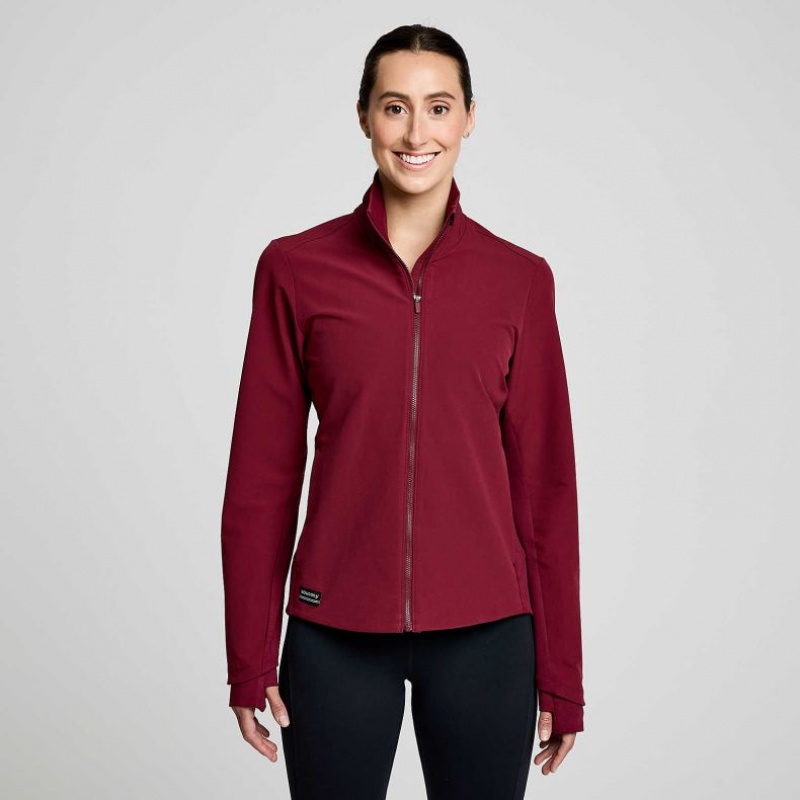 Burgundy Saucony Triumph Women\'s Jacket | EGYPT ROTGFQ