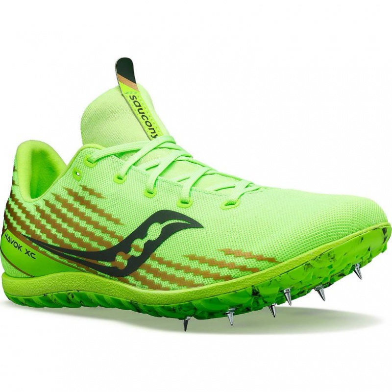 Green Saucony Havok XC 3 Men's Spikes | EGYPT GVYCKE