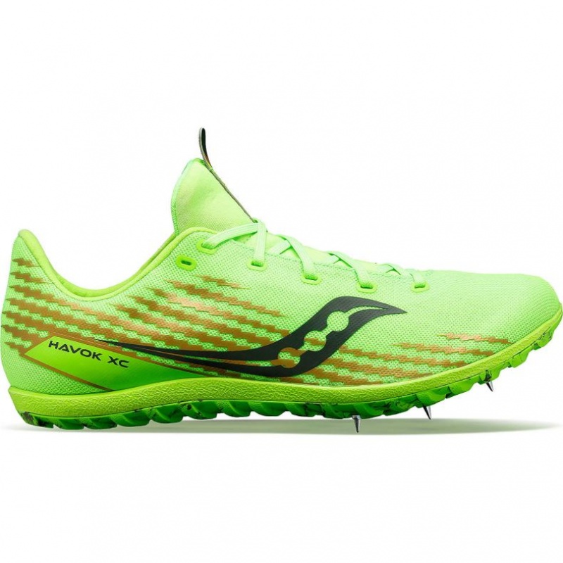 Green Saucony Havok XC 3 Men\'s Spikes | EGYPT GVYCKE