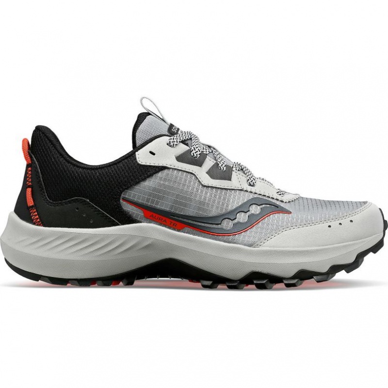 Grey Saucony Aura TR Men\'s Trail Running Shoes | EGYPT LVZJOY