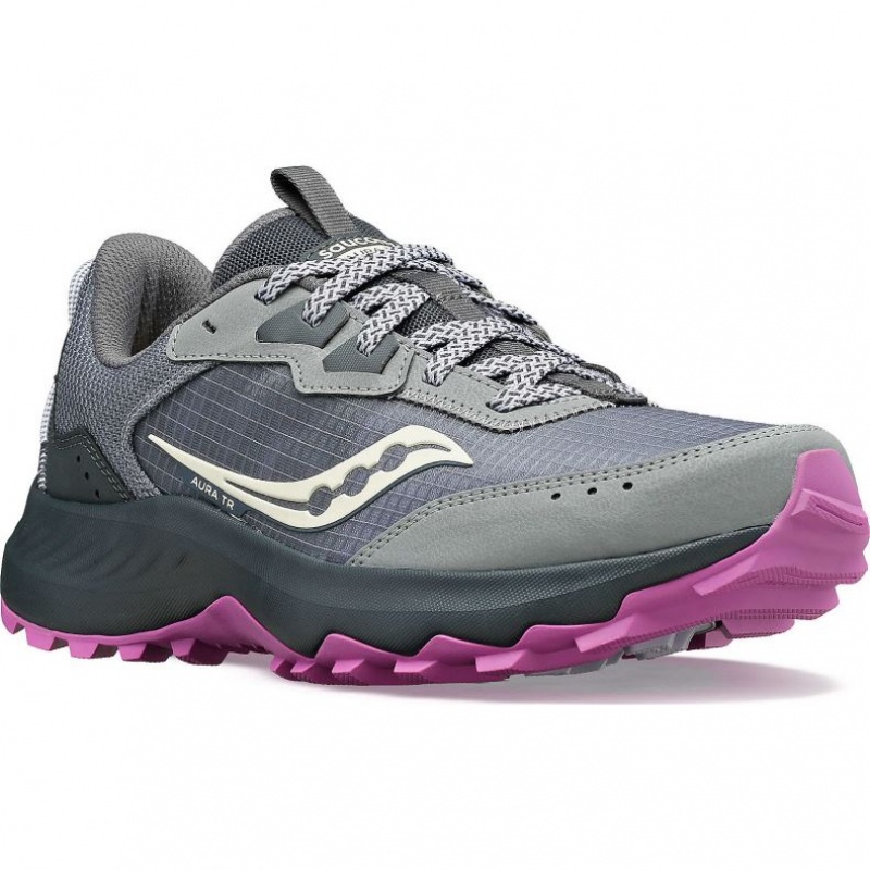 Grey Saucony Aura TR Women's Trail Running Shoes | EGYPT BFORQJ