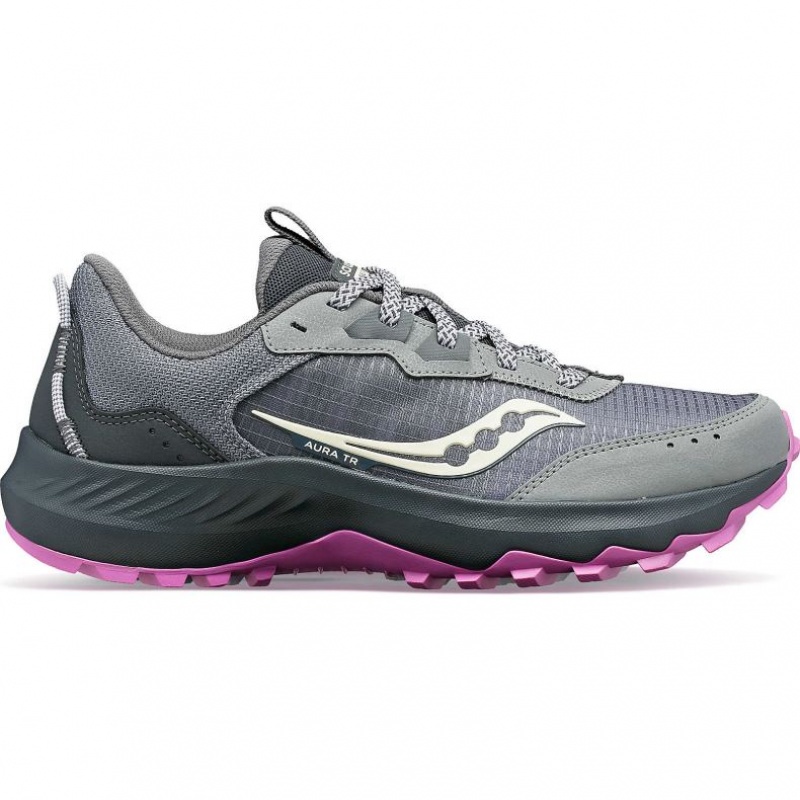 Grey Saucony Aura TR Women\'s Trail Running Shoes | EGYPT BFORQJ