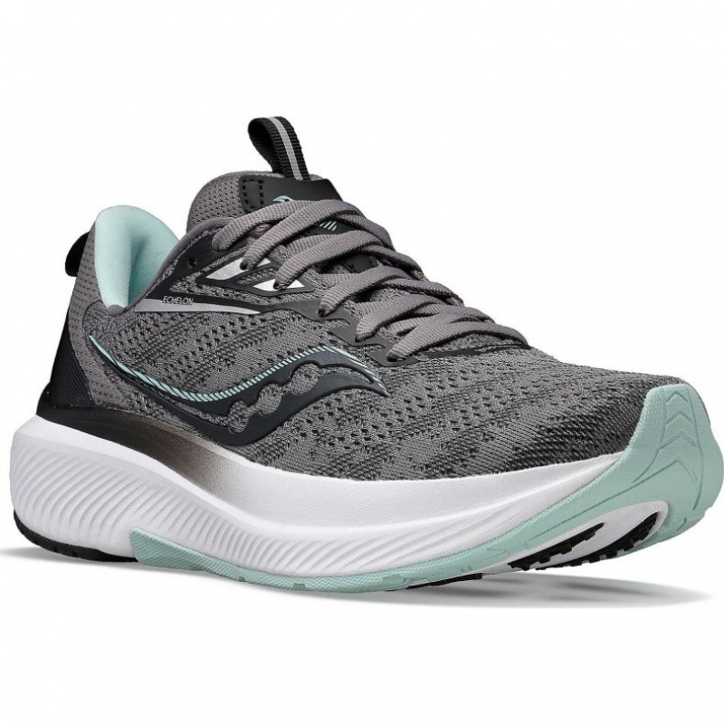 Grey Saucony Echelon 9 Women's Wide Running Shoes | EGYPT ASEZTW