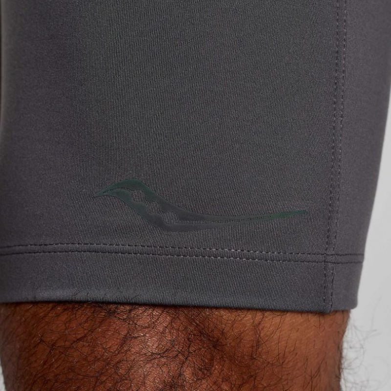 Grey Saucony Fortify Lined Half Men's Tight | EGYPT NYUWXI