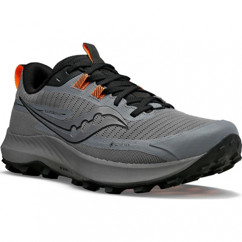 Grey Saucony Peregrine 13 GTX Men's Trail Running Shoes | EGYPT QTWENX