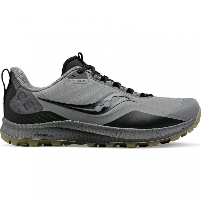 Grey Saucony Peregrine ICE+ 3 Men\'s Trail Running Shoes | EGYPT ATBXHN