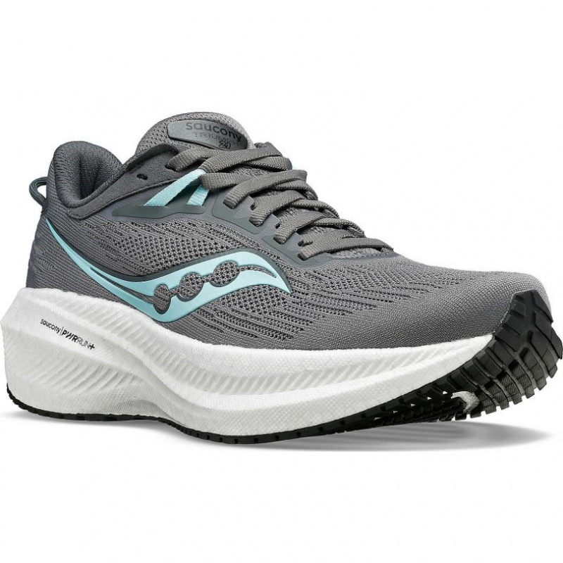 Grey Saucony Triumph 21 Women's Running Shoes | EGYPT ZSGMHL