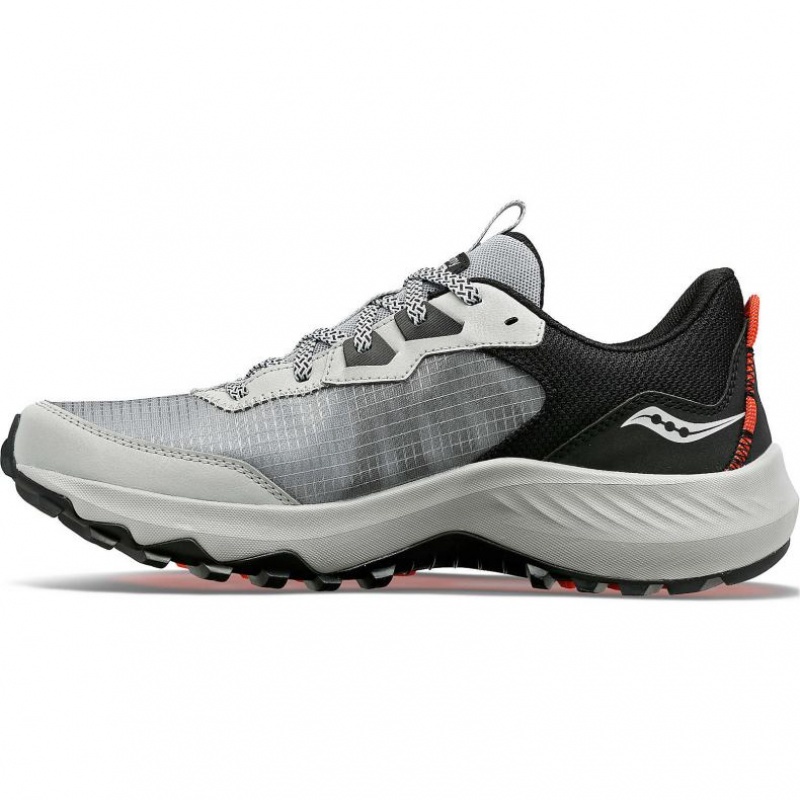 Grey / Black Saucony Aura TR Men's Wide Running Shoes | EGYPT NDSHEZ