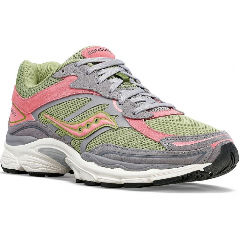 Grey / Green / Pink Saucony ProGrid Omni 9 Premium Men's Sneakers | EGYPT AQJGDX