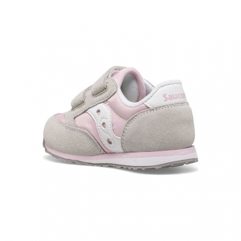 Grey / Pink Saucony Baby Jazz Hook & Loop Little Kids' Sneakers | EGYPT IWDLPT