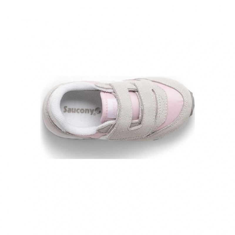 Grey / Pink Saucony Baby Jazz Hook & Loop Little Kids' Sneakers | EGYPT IWDLPT