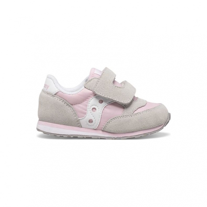 Grey / Pink Saucony Baby Jazz Hook & Loop Little Kids\' Sneakers | EGYPT IWDLPT