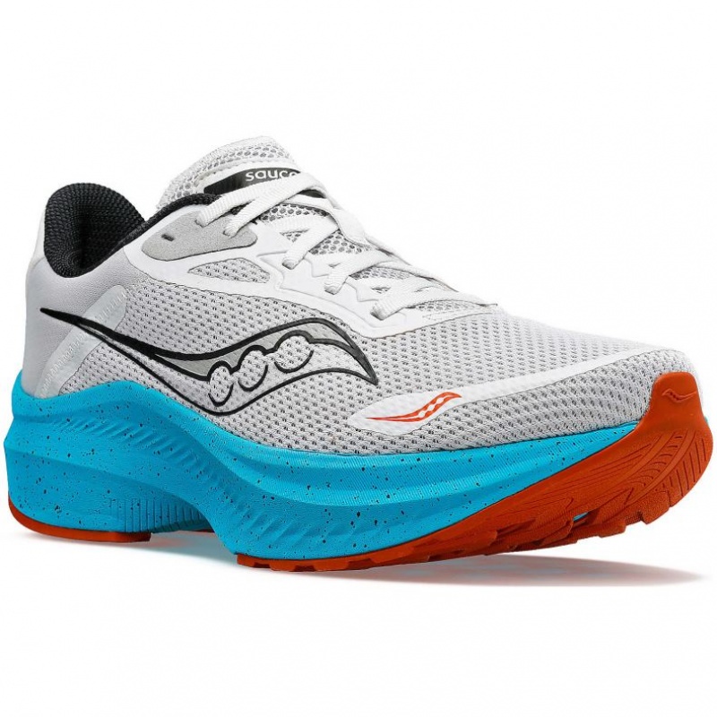 Grey / Turquoise Saucony Axon 3 Men's Running Shoes | EGYPT ECONBD