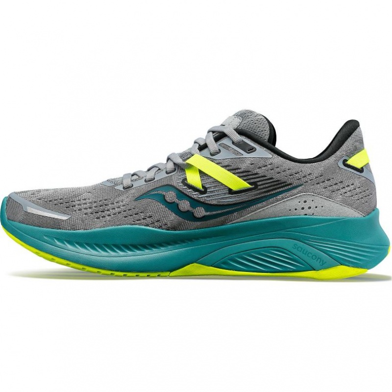 Grey / Turquoise Saucony Guide 16 Men's Wide Running Shoes | EGYPT OUQSPZ